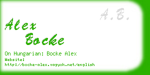 alex bocke business card